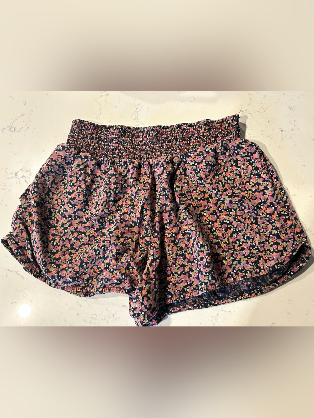 Prana Smocked Waist Floral Print M